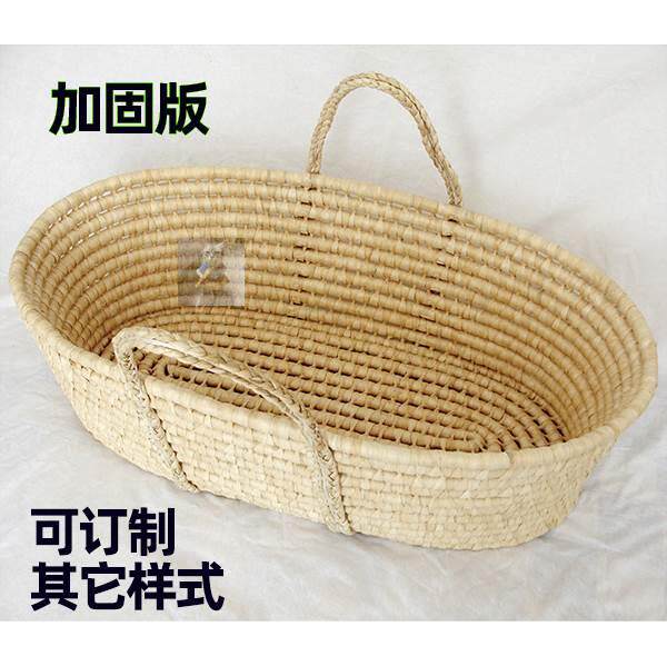 jin baby sleeping basket bed baby photo props basket Lying Grass Weave Basket Cradle 100-year-old shadow building 