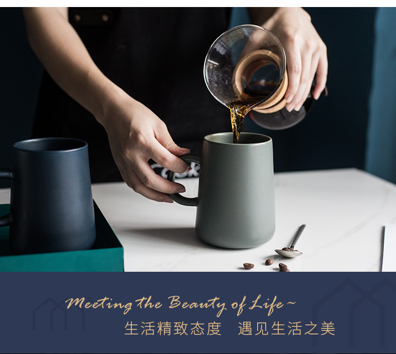 Ins creative picking lovely move trend ceramic cup keller of coffee cup suit small European - style key-2 luxury