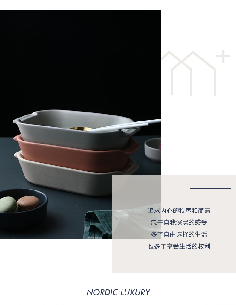 For job baking oven roasted bowl pan ceramics western food oven dedicated plate creative dishes of household