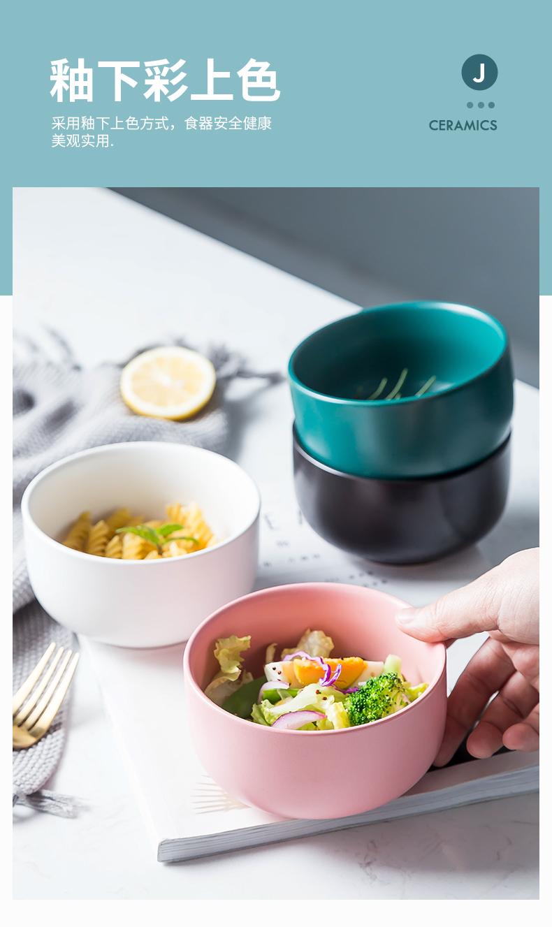 Use of creative move home a single small Bowl to eat rice Bowl dishes web celebrity northern wind jingdezhen ceramics cutlery set