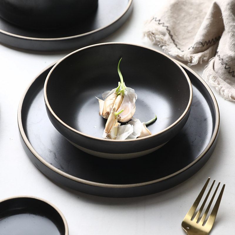 Japanese salad surface ceramic large bowl of noodles for breakfast soup bowl creative move household utensils individual dishes dishes