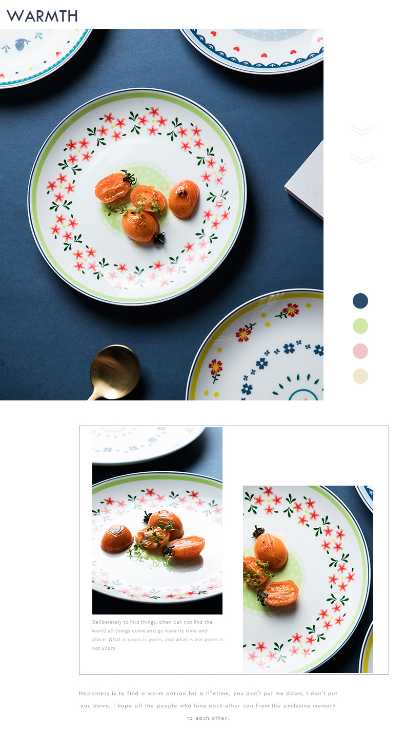 Japanese pretty creative ceramic plate plate combination suit household contracted steak plate tableware new dishes