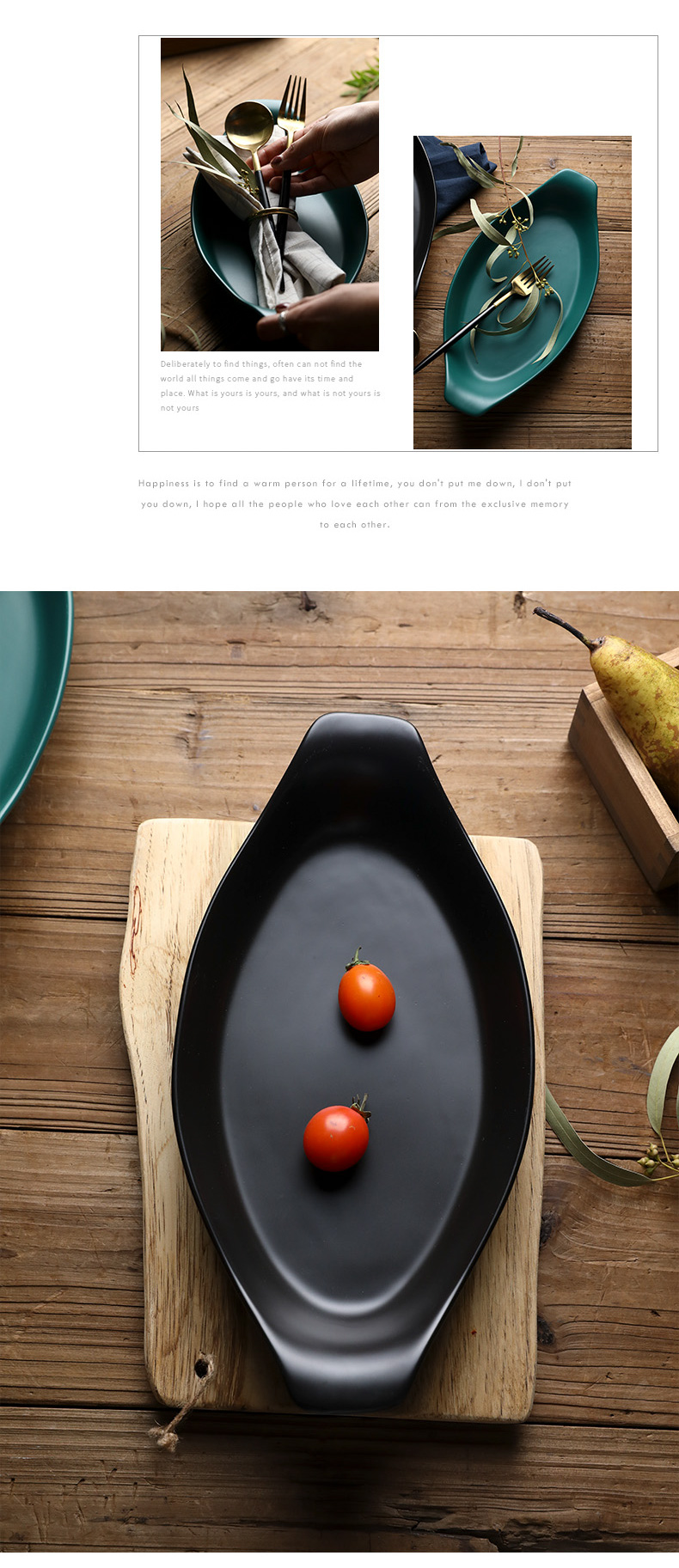 For job pan ceramic steamed fish large fish dishes dishes creative new special household microwave oven