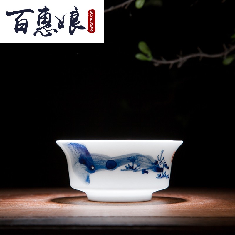 (girl friend the bai shi pavilion kung fu tea set a complete set of hand made white porcelain of jingdezhen ceramics small tureen porcelain cups