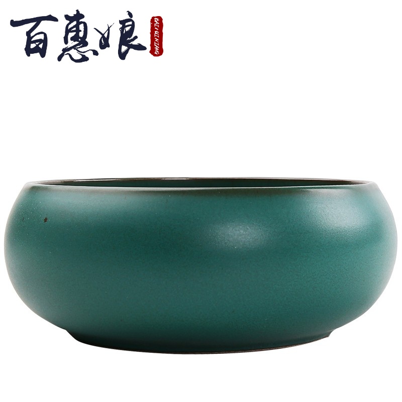 (niang coarse pottery tea wash hot Japanese large ceramic bucket water jar to restore ancient ways with a cup of tea is the tea taking zero building water washing