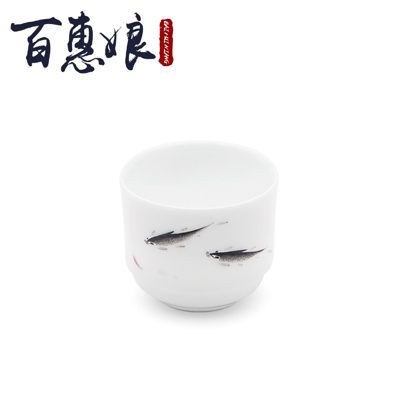 Kung fu tea set (niang jingdezhen ceramics single cup small ultimately responds a cup of tea products carved jade pool 197 cups