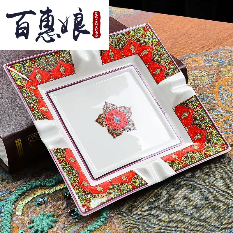 (niang creative European fashion KTV rooms large ipads porcelain ashtrays sitting room office move ceramic smoke
