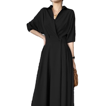 Short Sleeves Dress Dress Woman 2023 Summer New Style Superior Sense Commute Casual Temperament Long shirt dress