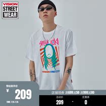 VISION men and women with the same steveaoki joint short-sleeved T-shirt V202NC3035