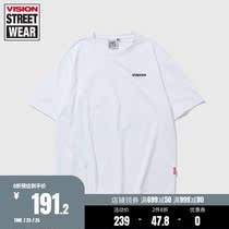 VISION STREET WEAR MENs SWIRL FIGURE BRAND PRINTING LOOSE short-sleeved T-shirt V202MC1028