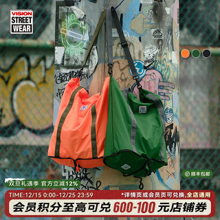 Vision official outdoor street multifunctional dual-purpose lightweight large capacity tote bag foldable crossbody bag