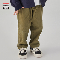 VISION Street Wear male and female children loose comfort sports knitted long pants children fit 22 spring new