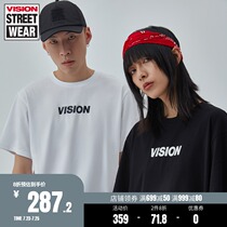 VISION STREET WEAR Men and women with the same street casual skateboard printing T-shirt couple short-sleeved T-shirt