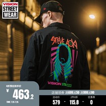 VISION steveaoki joint ink printing men and women with the same jacket top V202NN3032