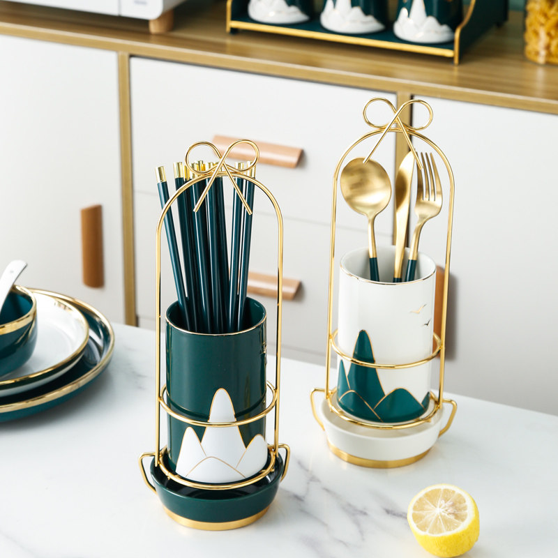 High Face Value Light And Luxurious Chopsticks Shelf Storage Box Drain Chopsticks Cage Home Chopsticks Silo Kitchen Chopsticks Contain shelf