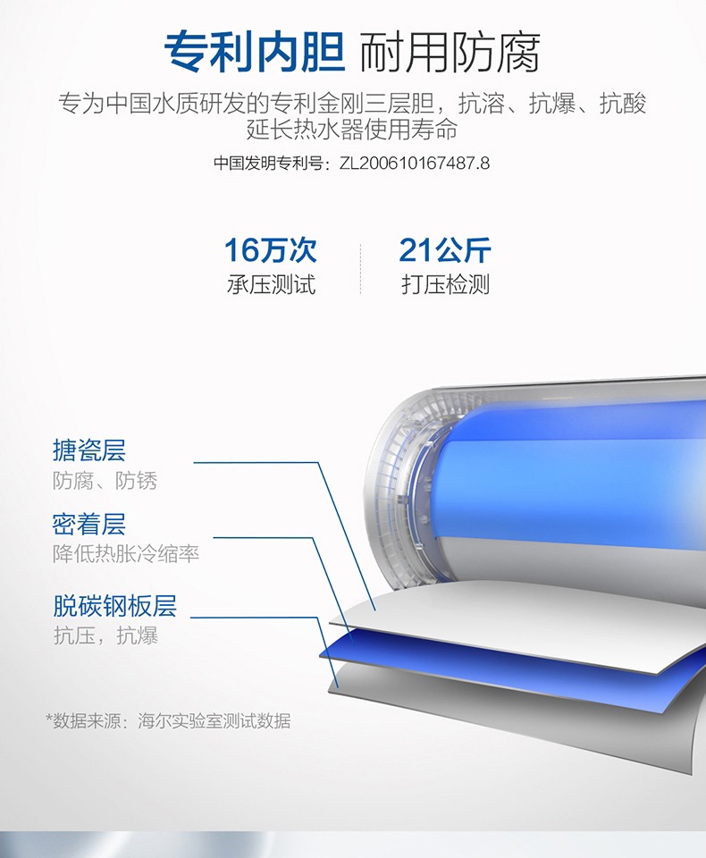 bình nóng lạnh 30l Haier / Haier EC8002-Q6 (SJ) Máy nước nóng 80 lít phòng tắm điện gia dụng loại lưu trữ nhiệt tốc độ nhỏ - Máy đun nước bình nóng lạnh giá rẻ