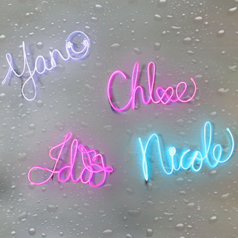 Beauty Home Elwire Cold Light Bright Atmosphere Lamp Model With LED Luminous Wire Letter DIY Styling Atmosphere Color