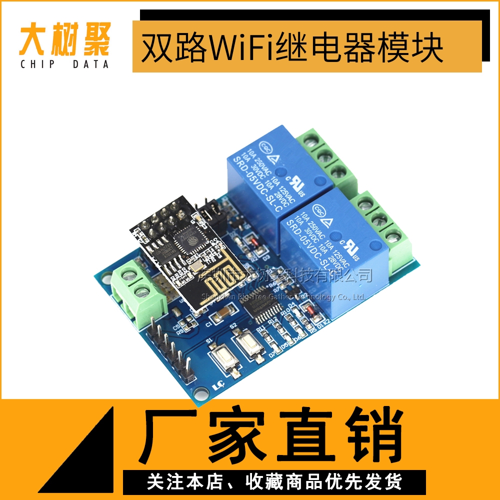 5V ESP8266 Dual Road WiFi Relay IoT Smart Home Mobile Phone APP Remote Control Switch