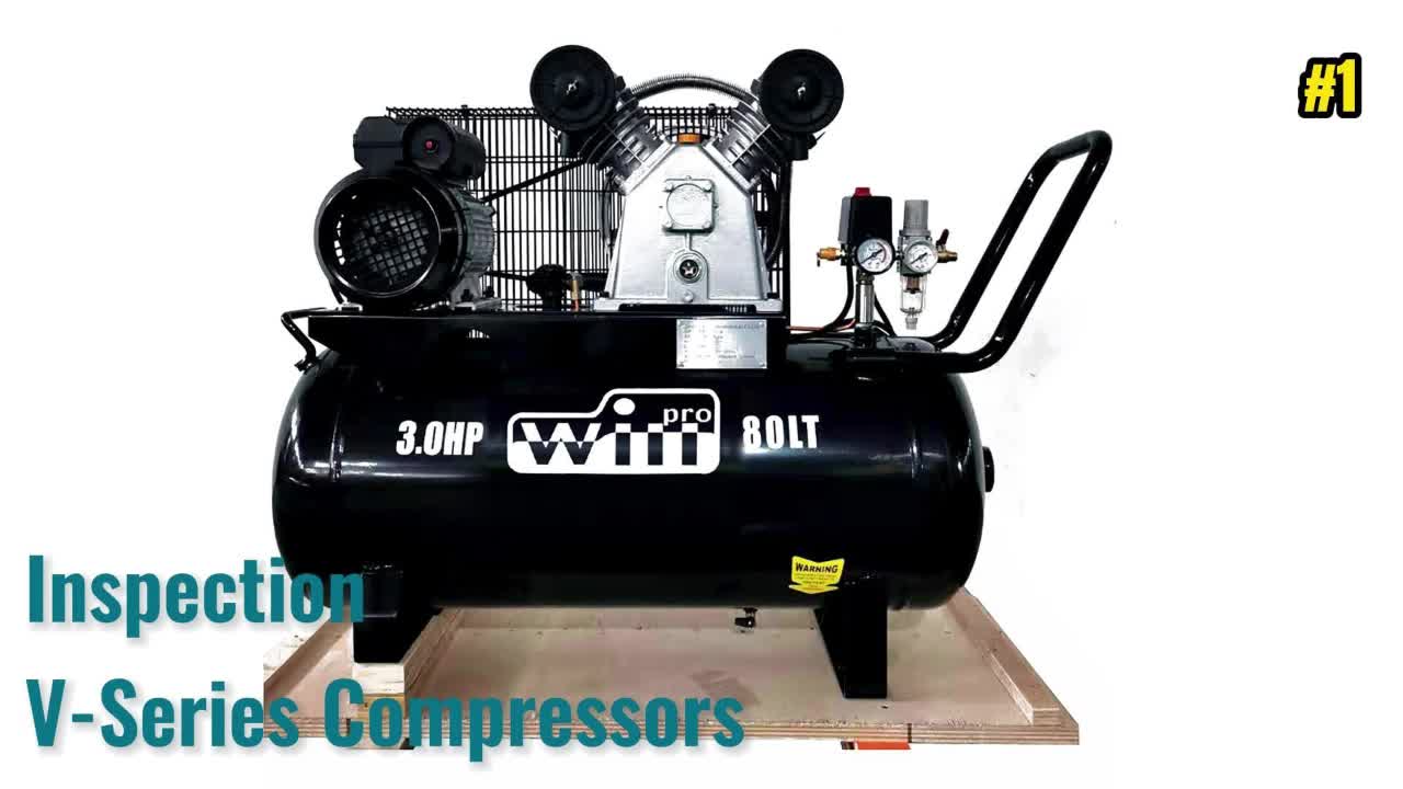 2 Cylinder 3 Hp 80 Liter Piston Electric Compressor Willest Bvi30e30h80