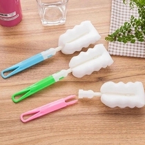 Sponge brush removable brush feeding bottle with lengthened powerful decontamination sponge cup brushed glass cup tea cup washing cup