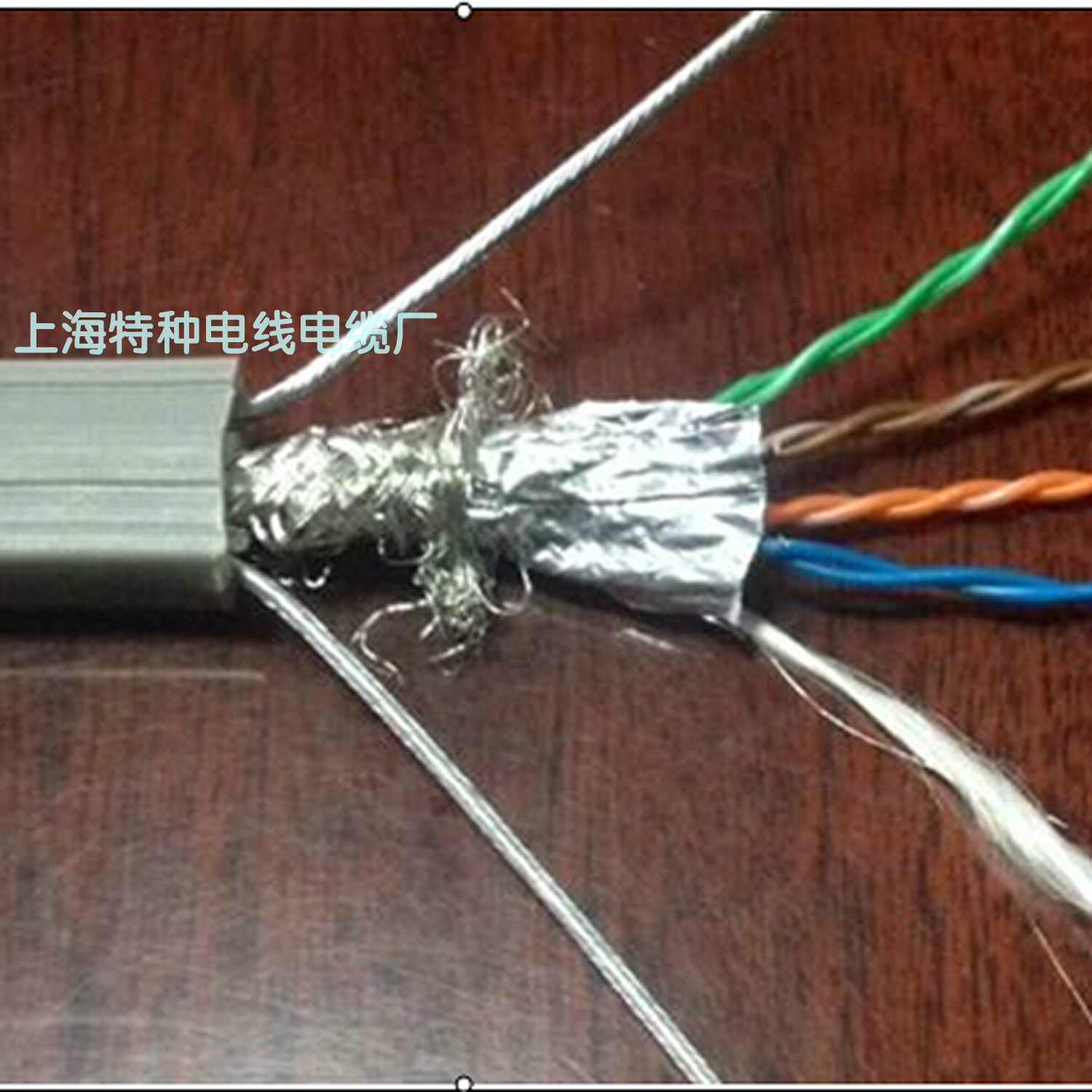 Gray double steel wire elevator special accompanying cable 8 core shielding network line with power supply monitoring high-definition cable cat5e