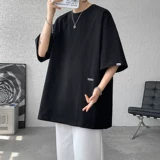 Бамбуковая хлопковая шелковая футболка с коротким рукавом, из хлопка и льна, большой размер