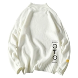 Утепленный трендовый удерживающий тепло демисезонный трикотажный свитер, высокий воротник, в корейском стиле, большой размер