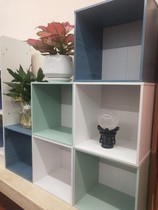 Floor-to-ceiling bookshelf shelf Simple modern free combination lattice cabinet Small wooden cabinet locker Household simple bookcase