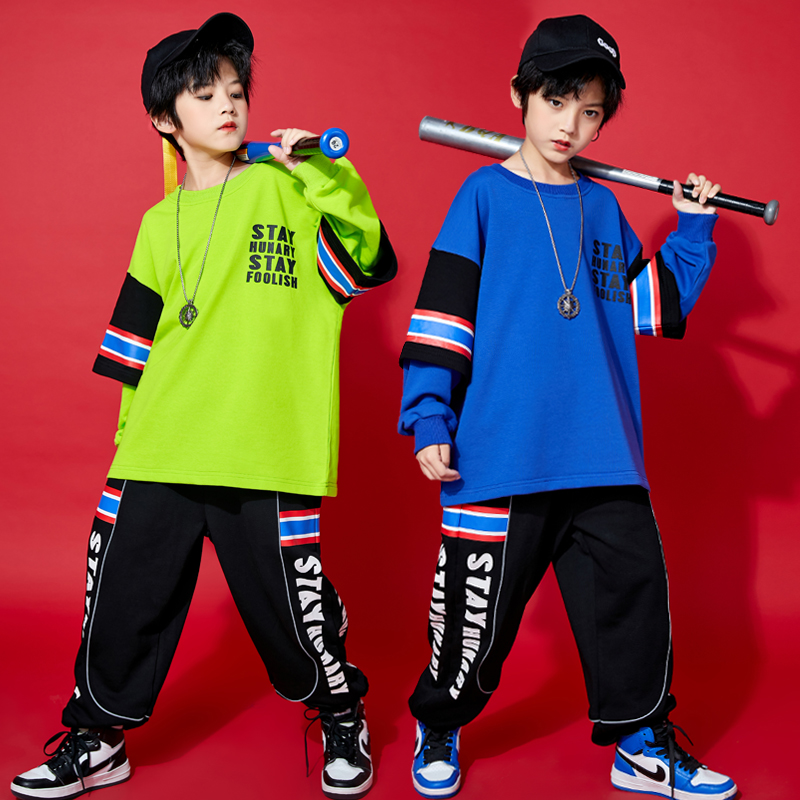 Street Dance Children's Dance Boy Hip Hop Kids Girl Hiphop Costume Tide Frying Street Children's Dress Dance