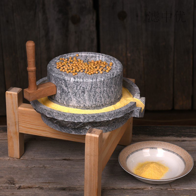 Stone grinding home handmade traditional grinding stone disc grinding rice stone disc small graphite disc for domestic grinding of beans