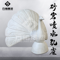 Custom artificial sandstone glass fiber reinforced plastic relief Hotel Villa Hall Chinese animal sculpture Fountain decoration accessories