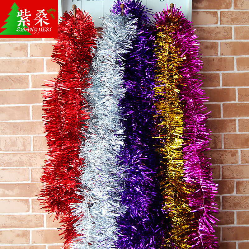 Christmas Day Decoration Color Brush strip Married Festival Shop Event Play props Christmas tree color pull flower