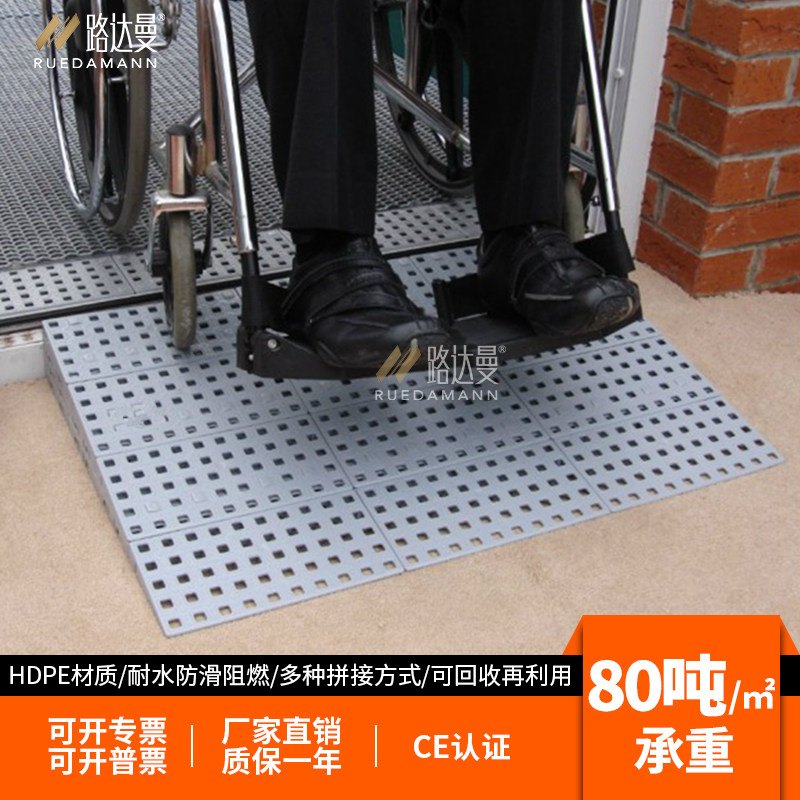 Ludaman Assembly Composition Board Suit Portable Plastic Splicing Ramp Anti Slip Threshold Step Mat PC001