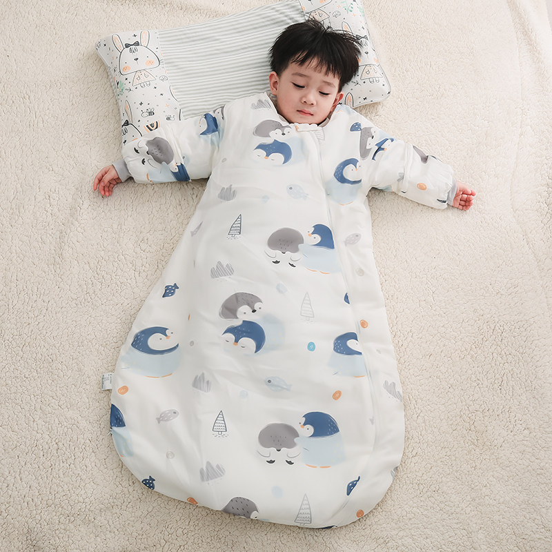 Baby Sleeping Bag Autumn winter Anti-kick Quilt God Instrumental Newborn Baby Spring Autumn Children Pure Cotton Cotton Cloth U Type Sleeping Bag Supplies