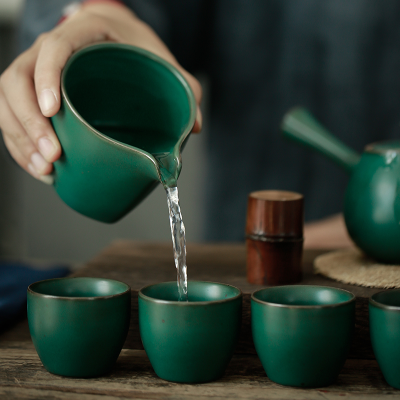 ShangYan ceramic kung fu tea set suit household Japanese side put the pot of tea of a complete set of tea, the teapot tea service contracted