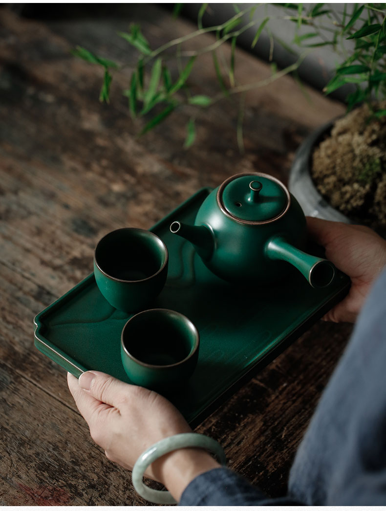 ShangYan Japanese kung fu tea set the home side pot 2 small set of restoring ancient ways group contracted the gift tea set custom