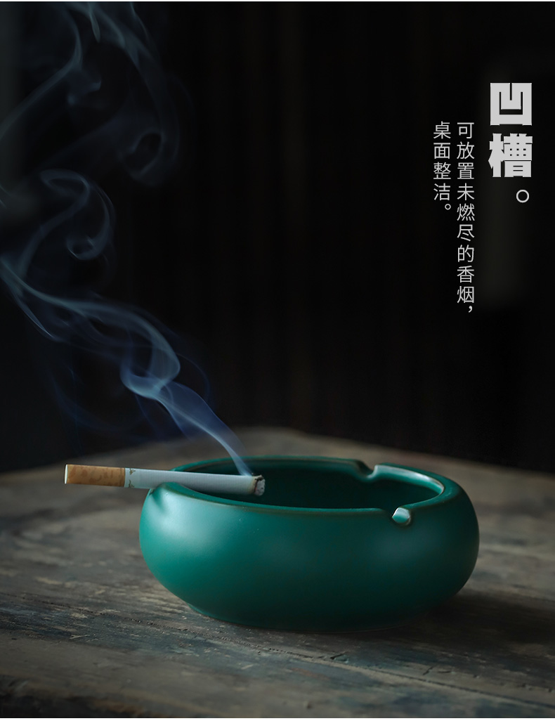 ShangYan ceramic ashtray large retro household contracted tea accessories creative ashtray custom office