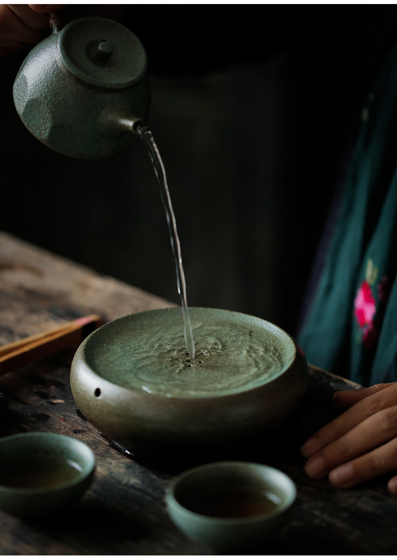 ShangYan Japanese pot bearing coarse pottery water dry plate of contracted antique pot of small tea pot pad a pot tray of tea tray