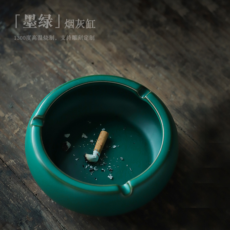 ShangYan ceramic ashtray large retro household contracted tea accessories creative ashtray custom office