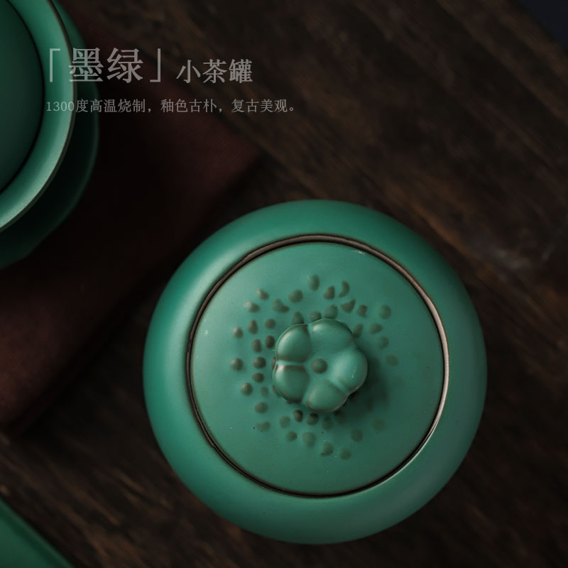 ShangYan ceramic small restore ancient ways the tea caddy fixings seal pot receives the mini portable POTS sample tea canister