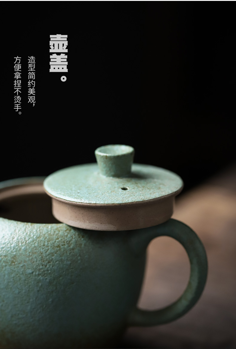 ShangYan archaize ceramic teapot household Japanese single pot of kung fu tea teapot Japanese ceramic POTS xi shi pot of trumpet