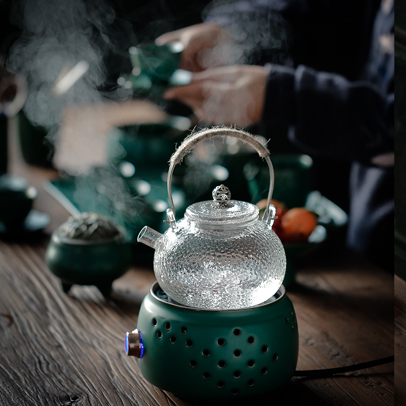 ShangYan tea set home a whole set of kung fu tea set contracted electric TaoLu kettle office set of tea tray