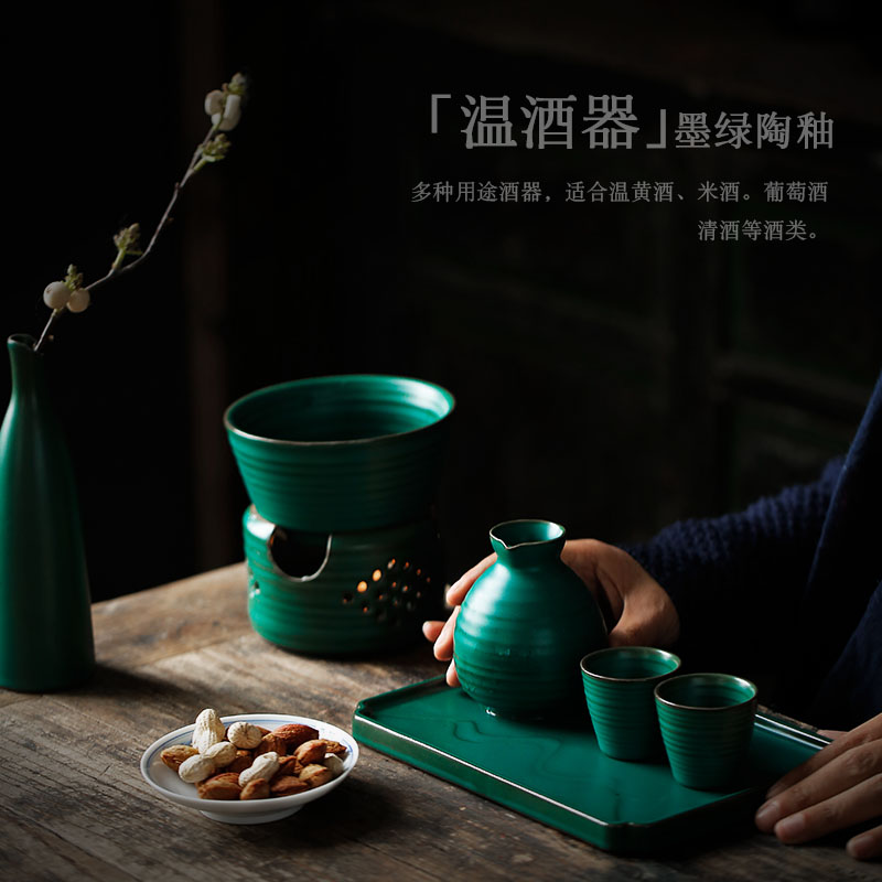 ShangYan Japanese - style wine suits for home antique white wine cup he its drank wine'm burning furnace of a complete set of ceramic hip points trumpet