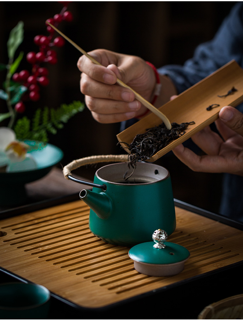 ShangYan kung fu tea set suit household Japanese teapot teacup tea tray was contracted small office of a complete set of tea set