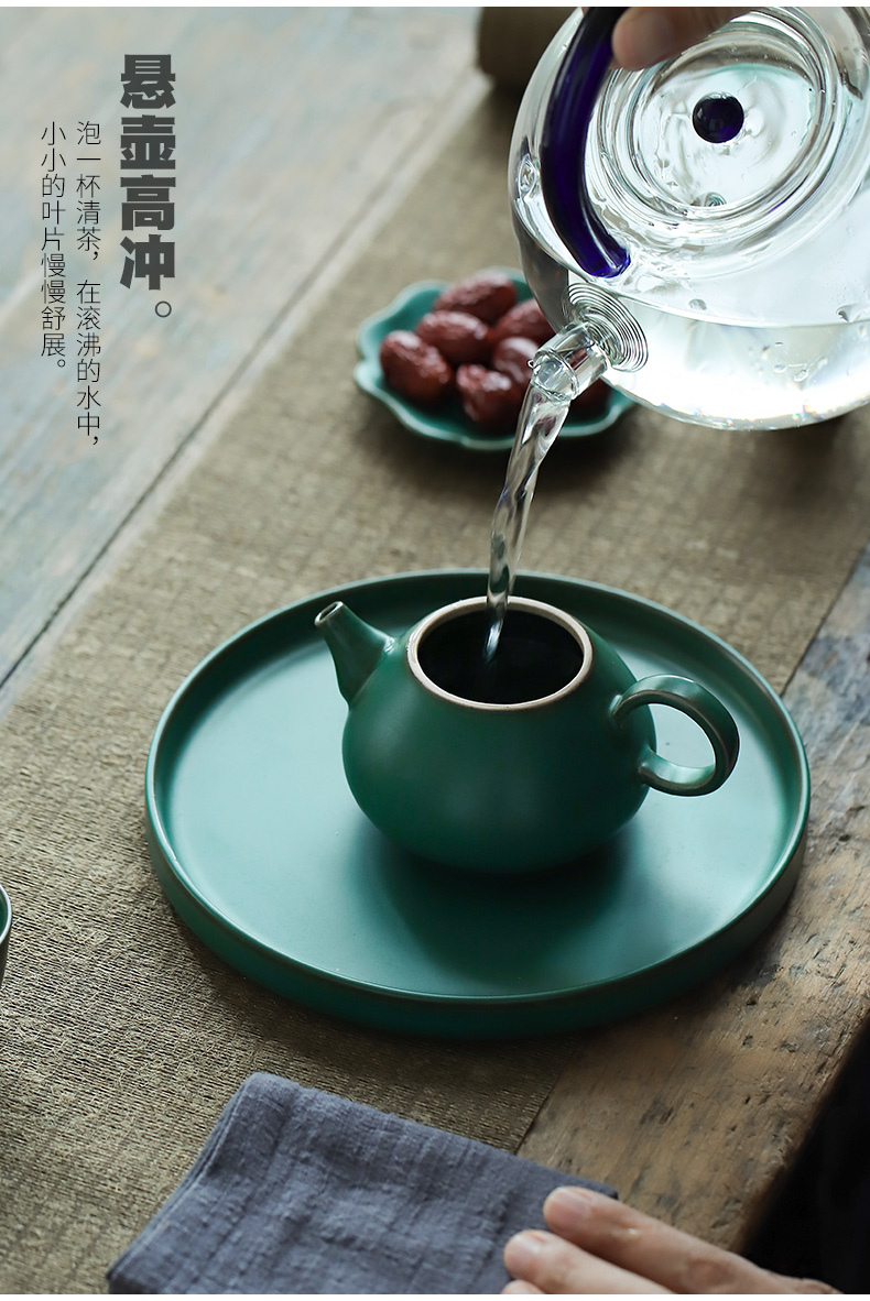 ShangYan Japanese contracted kung fu tea set small set of household ceramic teapot teacup dry tea set tea service kit