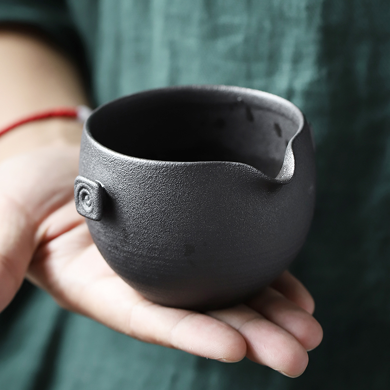 ShangYan zen wind restoring ancient ways is ceramic fair keller of black tea is a Japanese male cup points against the hot sea) a cup of tea