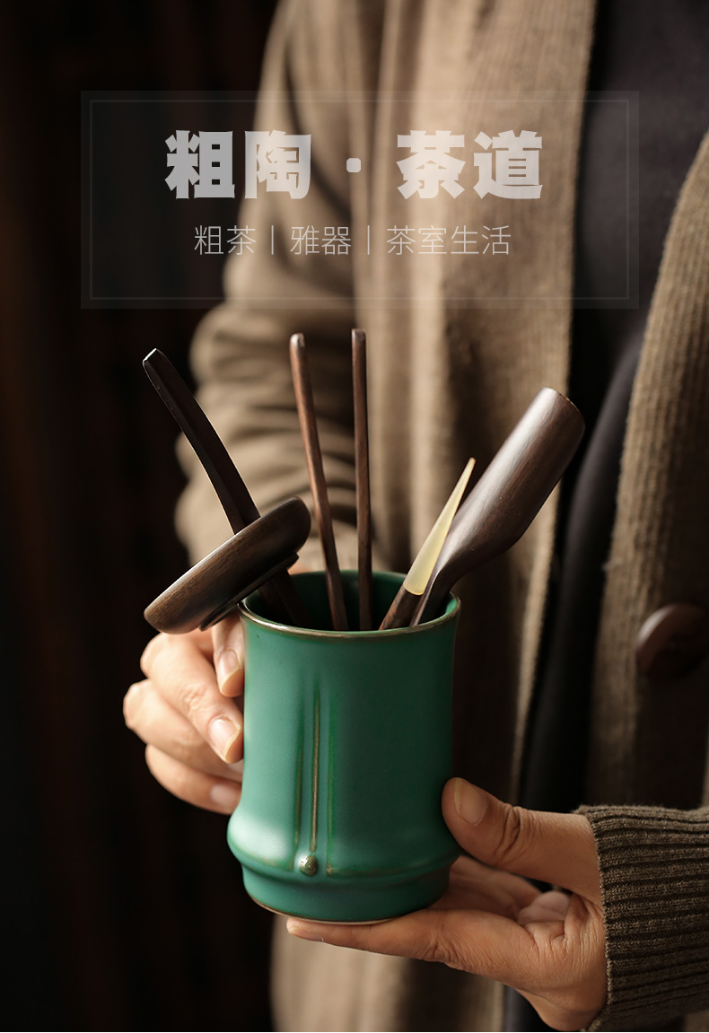 ShangYan creative tea six gentleman ceramic kung fu tea set with zero teaspoons ChaGa tea is the tea taking of a complete set of accessories