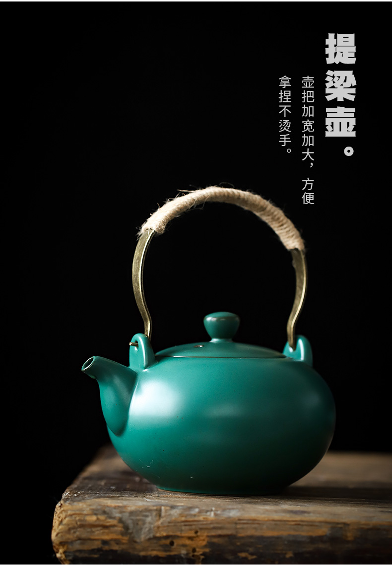ShangYan Japanese ceramic tea set suits for domestic large capacity girder pot of home stay hotel with kung fu tea set small suit