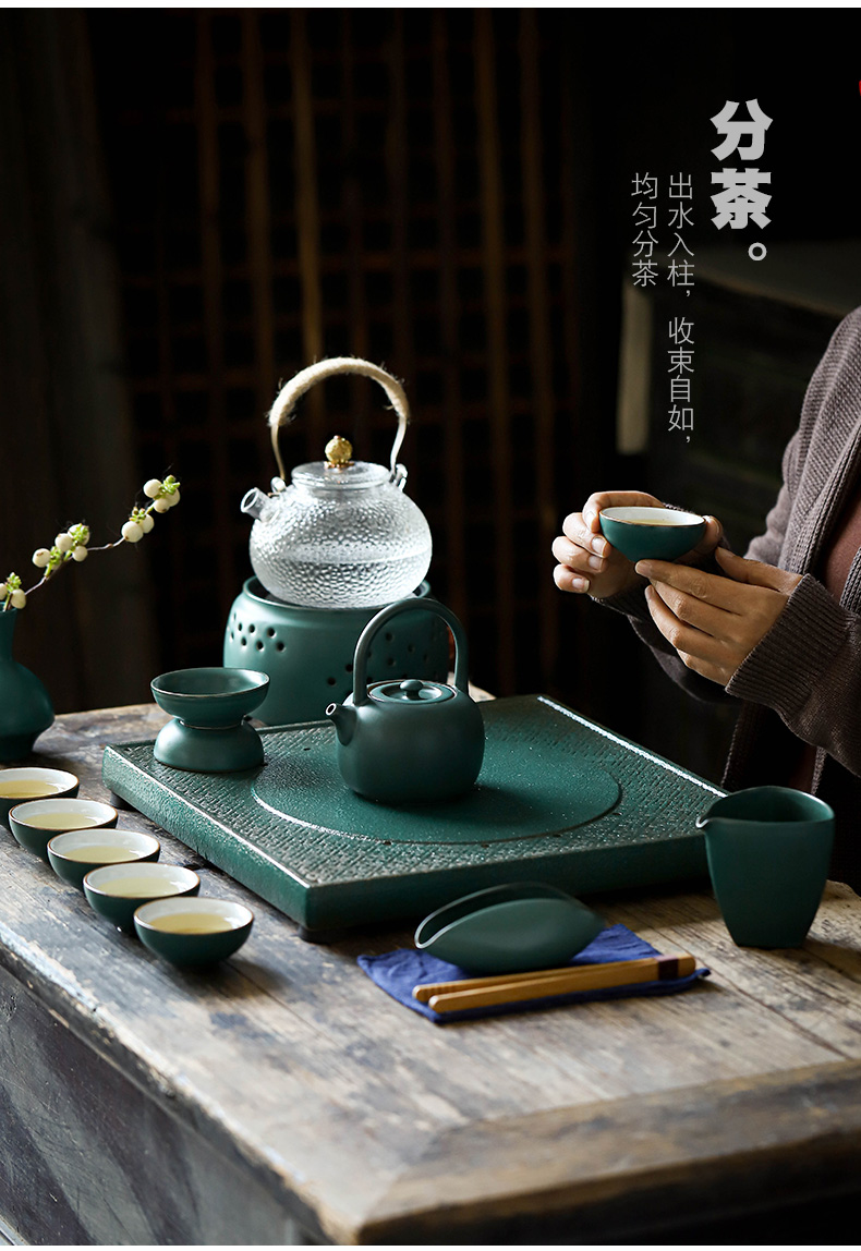 ShangYan home tea sets tea tray was contracted kung fu tea set ceramic tea sets tea suit modern living room