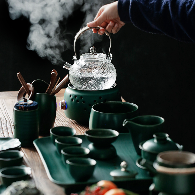 ShangYan Pyrex cooking pot electricity TaoLu tea set suit household cooking tea, black tea electric boiling tea stove is small